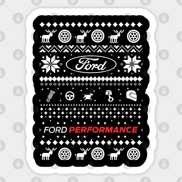 FORD PERFORMANCE HOLIDAY Sticker by cowtown_cowboy